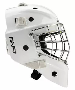 WARRIOR RITUAL R/F1 PRO SENIOR GOALIE MASK -Outlet Warrior Store WARRIOR RITUAL RF1 PRO GOALIE SIDE