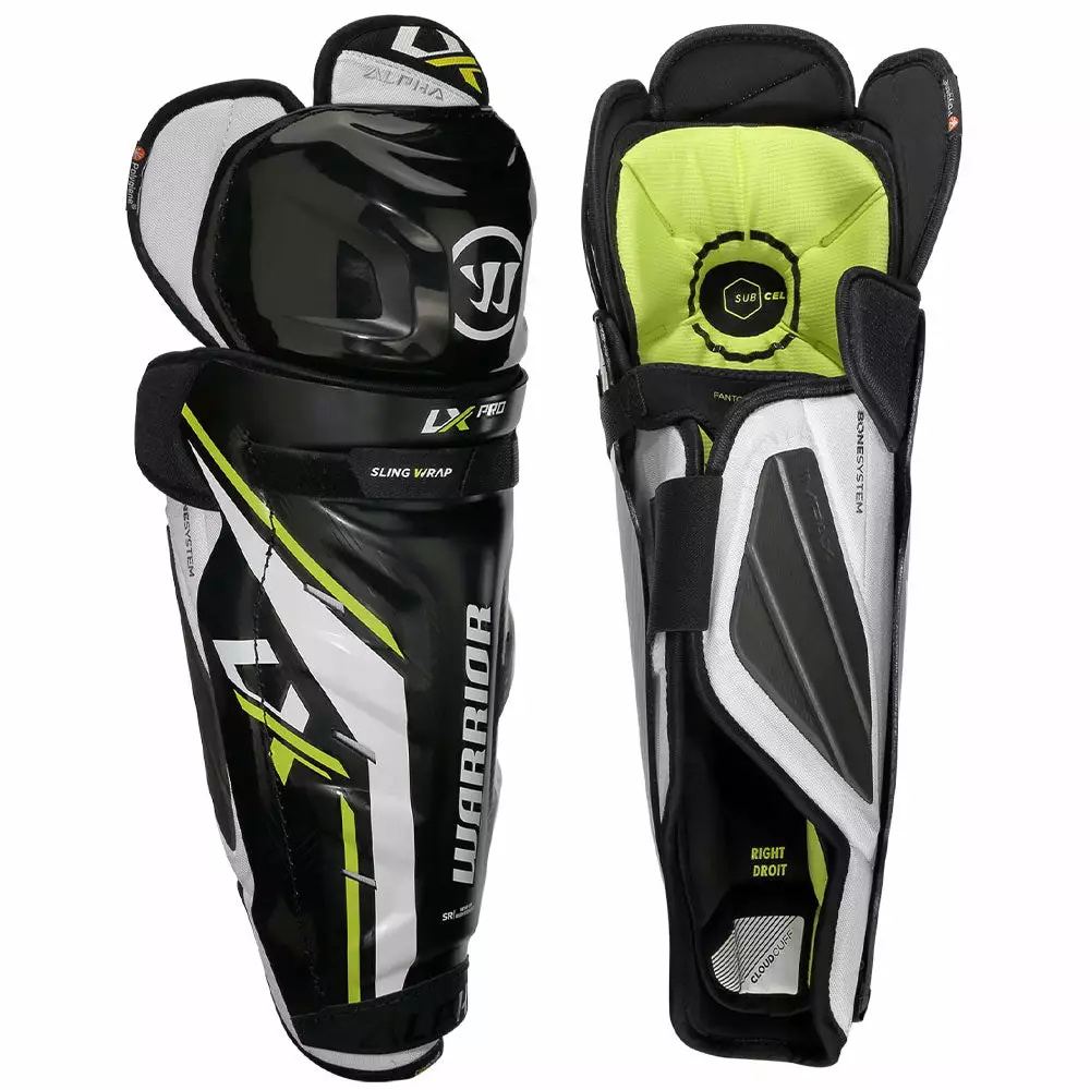 WARRIOR ALPHA LX PRO JUNIOR HOCKEY SHIN PADS 1 WARRIOR ALPHA LX PRO JUNIOR HOCKEY SHIN PADS
